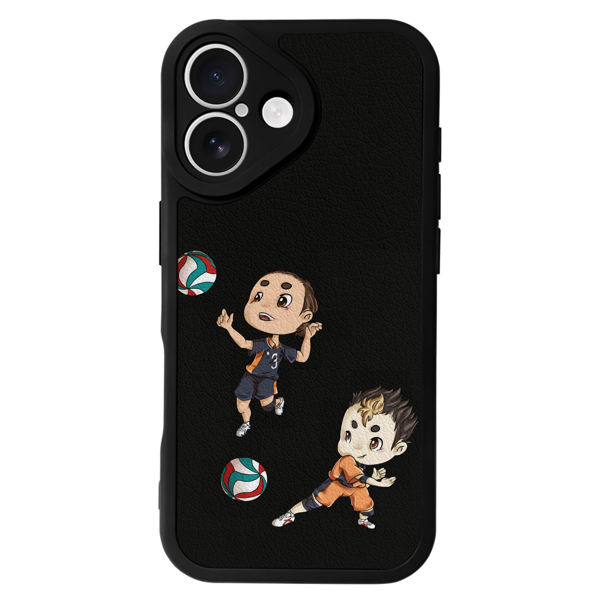 （画像用） ハイキュー!! Haikyu!! 【iPhone 16シリーズ対応】シリコンスマホケース（レザー調） 材質：シリコン